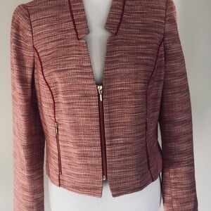 The Limited women size Medium red zipper pockets lined vintage jacket